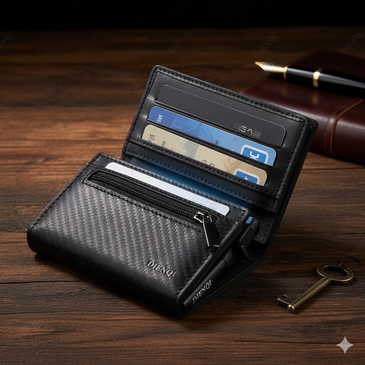 Men's RFID Carbon Leather Wallet